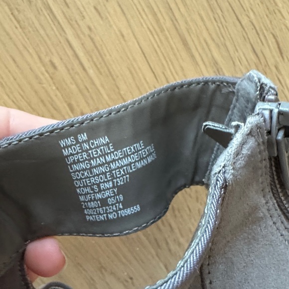 LC Lauren Conrad Grey Open-Toe Heels | Size 8 - Picture 4 of 6